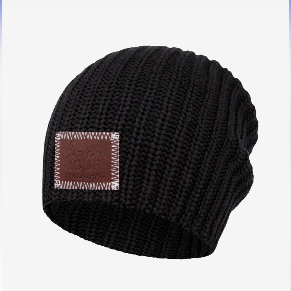 Love Your Melon beanie, black/brown